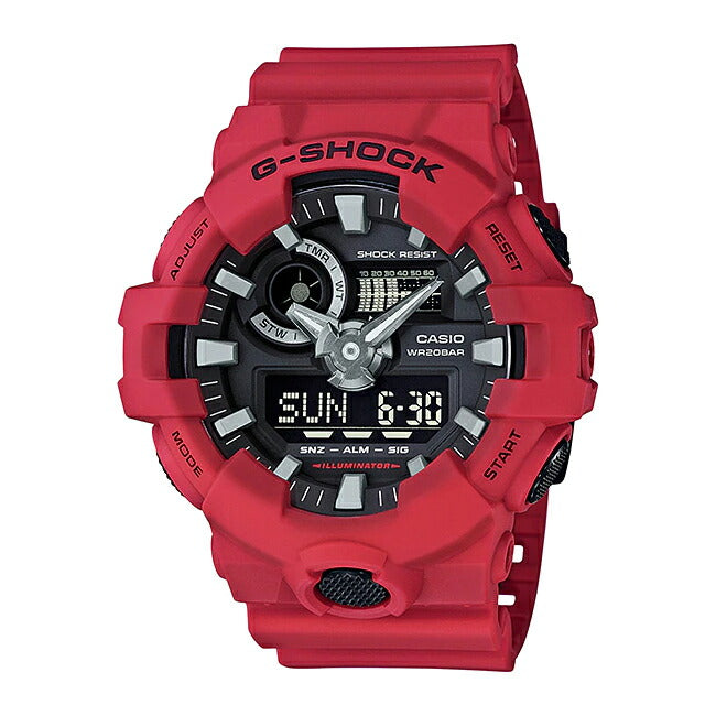 【10年保証】CASIOG-SHOCKカシオGショックGA-700-4A腕時計時計ブランドメンズキッズ子供男の子アナデジ日付カレンダー防水レッド赤ブラック黒ギフトプレゼント