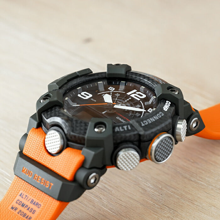 【10年保証】CASIOG-SHOCKカシオGショックマッドマスターGG-B100-1A9腕時計時計ブランドメンズキッズ子供男の子アナデジブルートゥース日付カレンダー防水ブラック黒オレンジギフトプレゼント