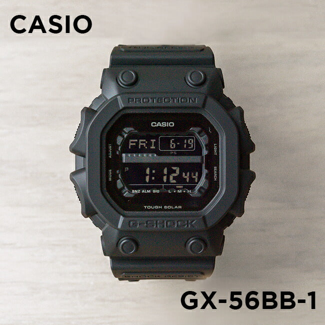 CASIO◇ソーラー腕時計/デジタル/GX-56BB/ラバー/BLK メンズ