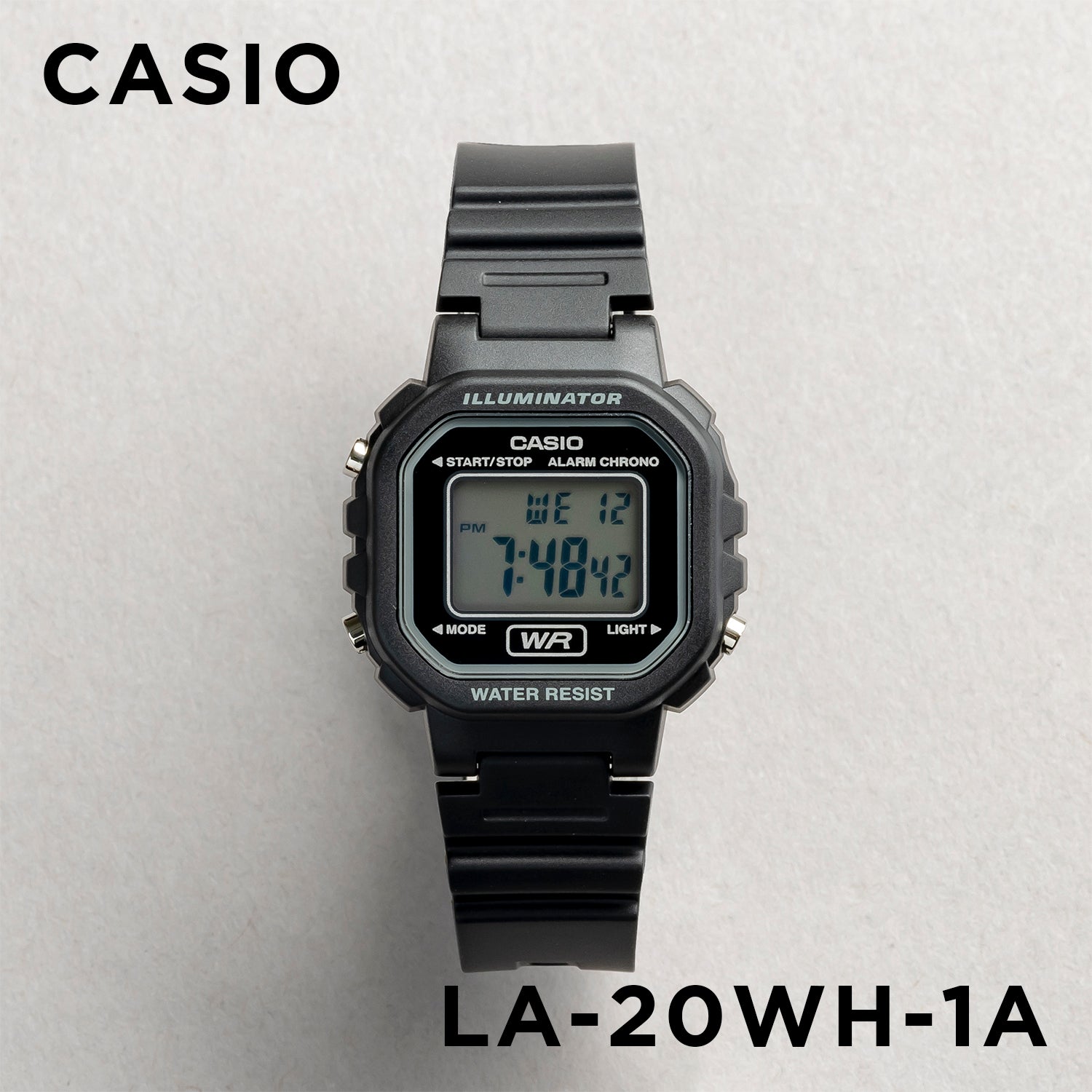 CASIO カシオ LA-20WH-1A ブラック ブラック文字盤 デジタル レディース 腕時計