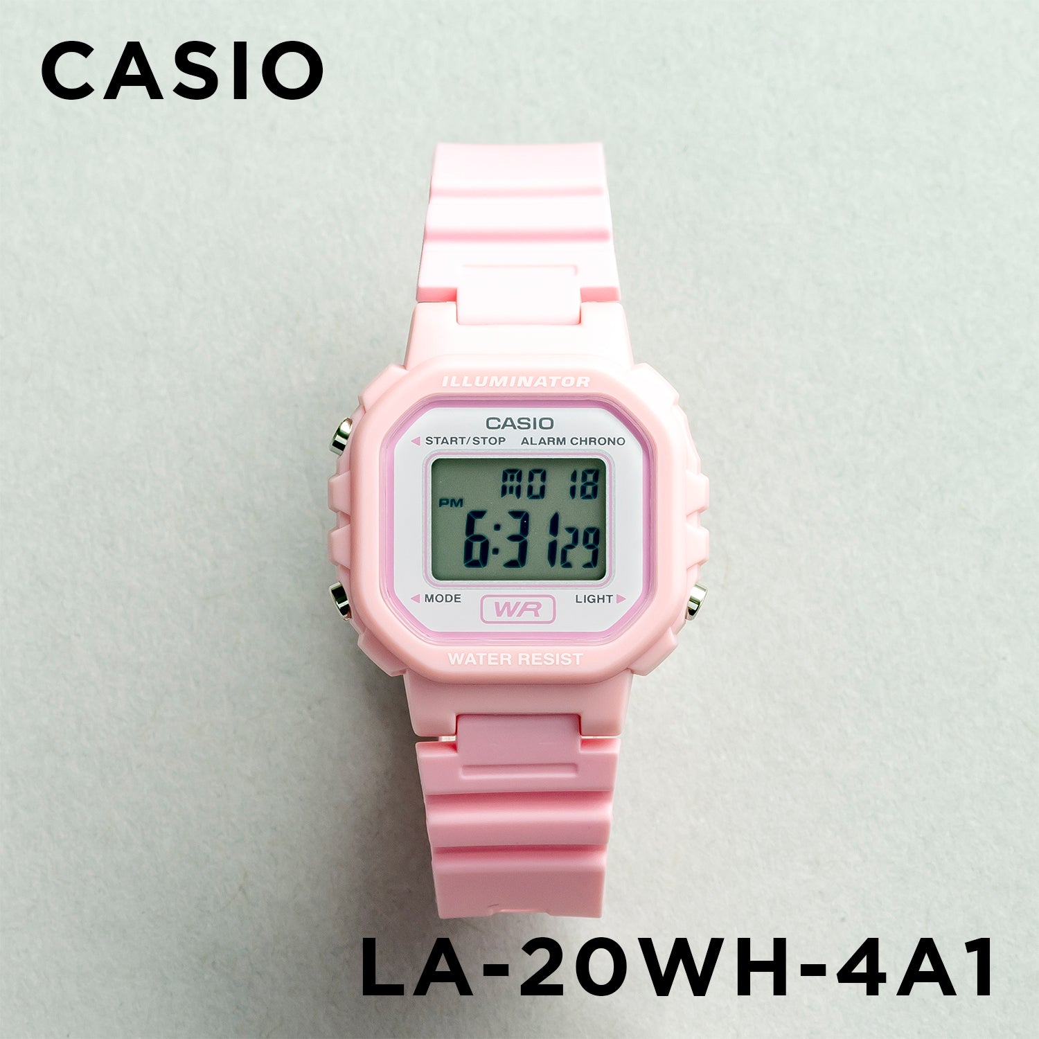 CASIO カシオ LA-20WH-4A1 ピンク ホワイト文字盤 デジタル レディース 腕時計