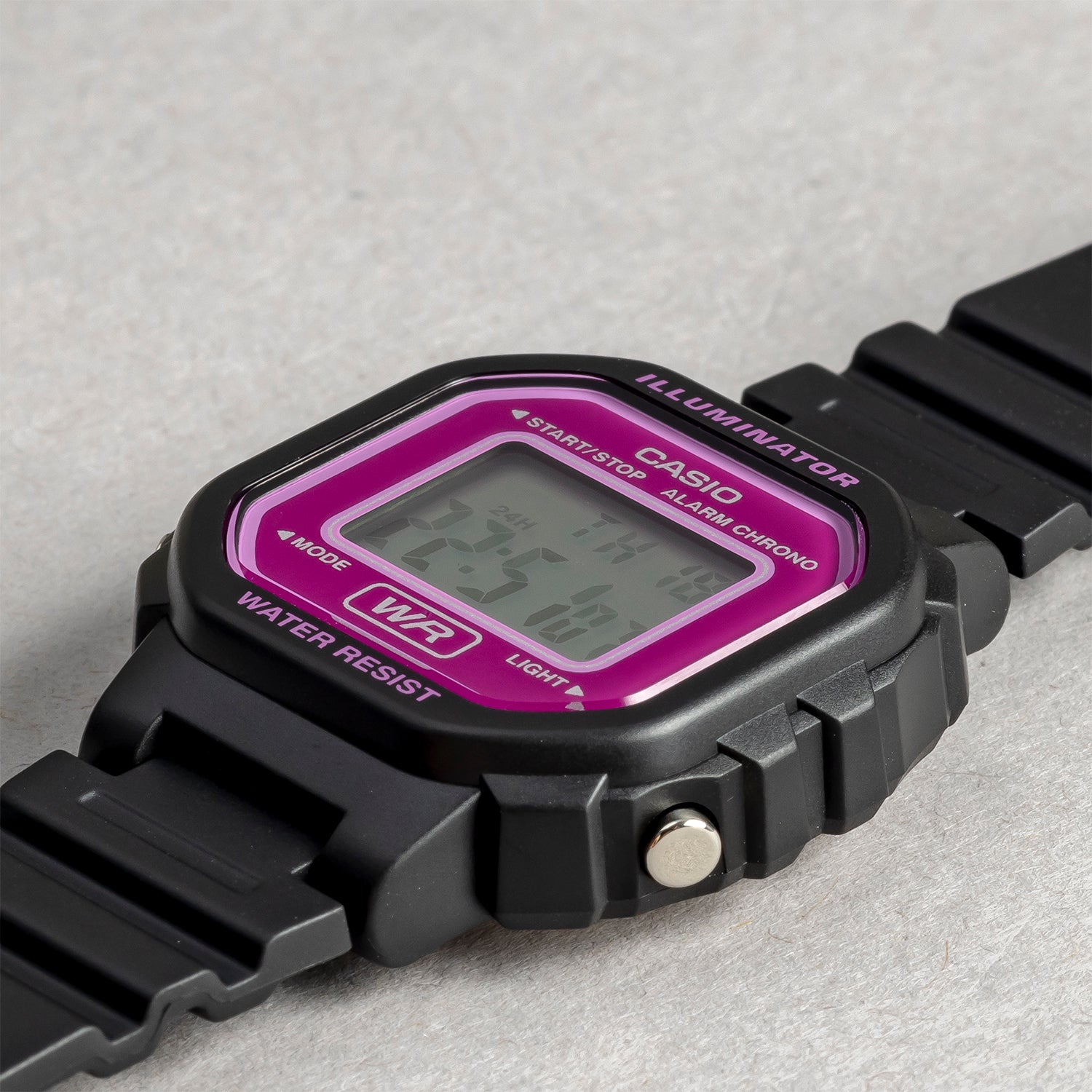 CASIO カシオ LA-20WH-4A ブラック パープル文字盤 デジタル レディース 腕時計