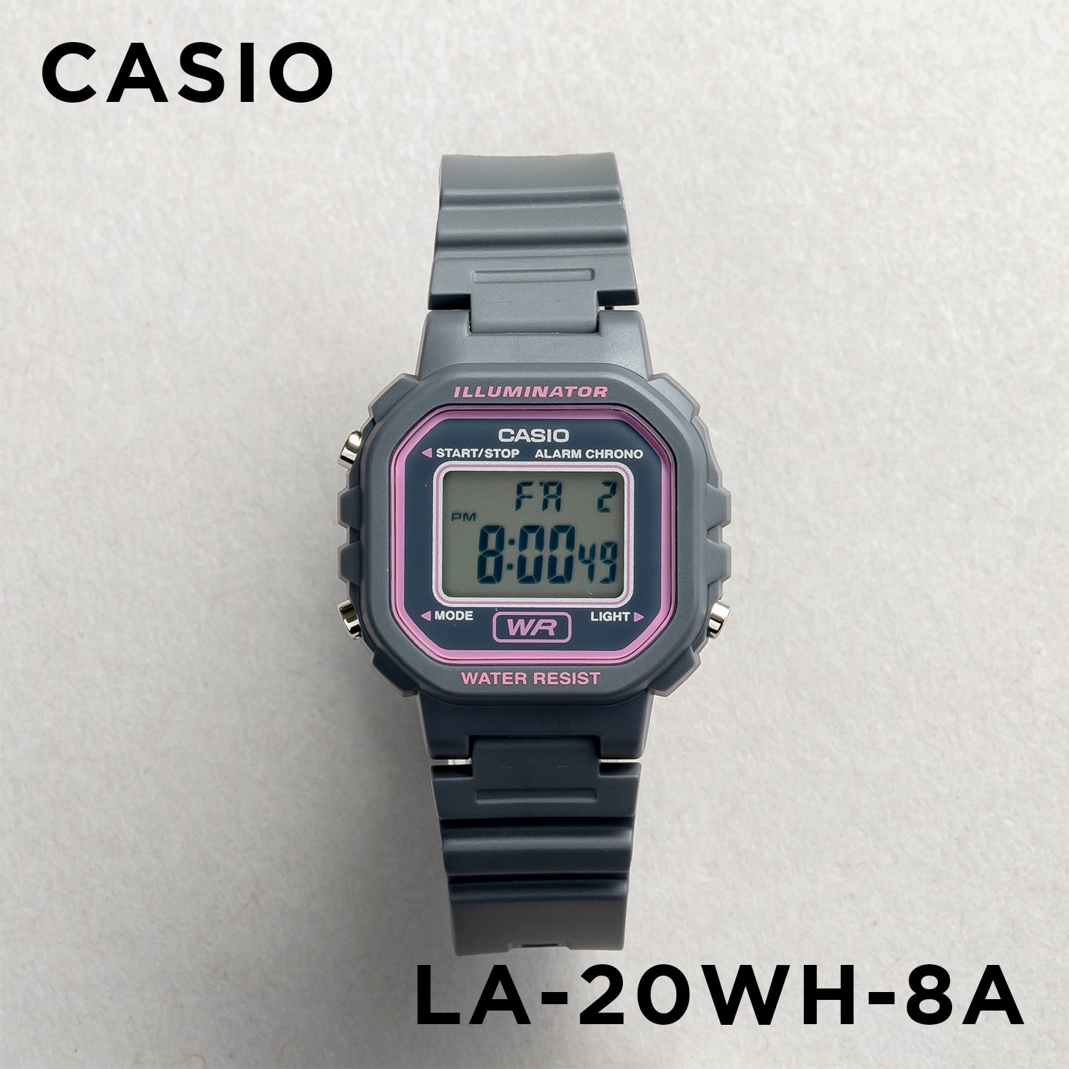 CASIO カシオ LA-20WH-8A グレー グレー文字盤 デジタル レディース 腕時計