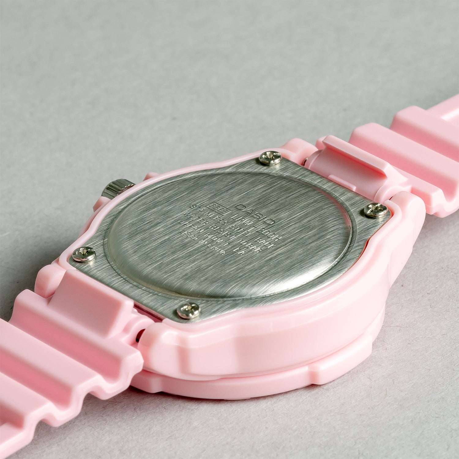 CASIO カシオ LRW-200H-4B2 ピンク ホワイト文字盤 アナログ レディース 腕時計 ケースバック