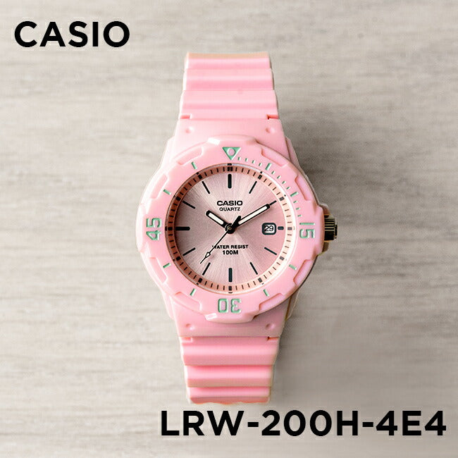 【10年保証】【日本未発売】CASIOカシオスポーツLRW-200H-4E4腕時計時計ブランドレディースキッズ子供女の子チープカシオチプカシアナログ日付カレンダー防水ピンク海外モデルギフトプレゼント