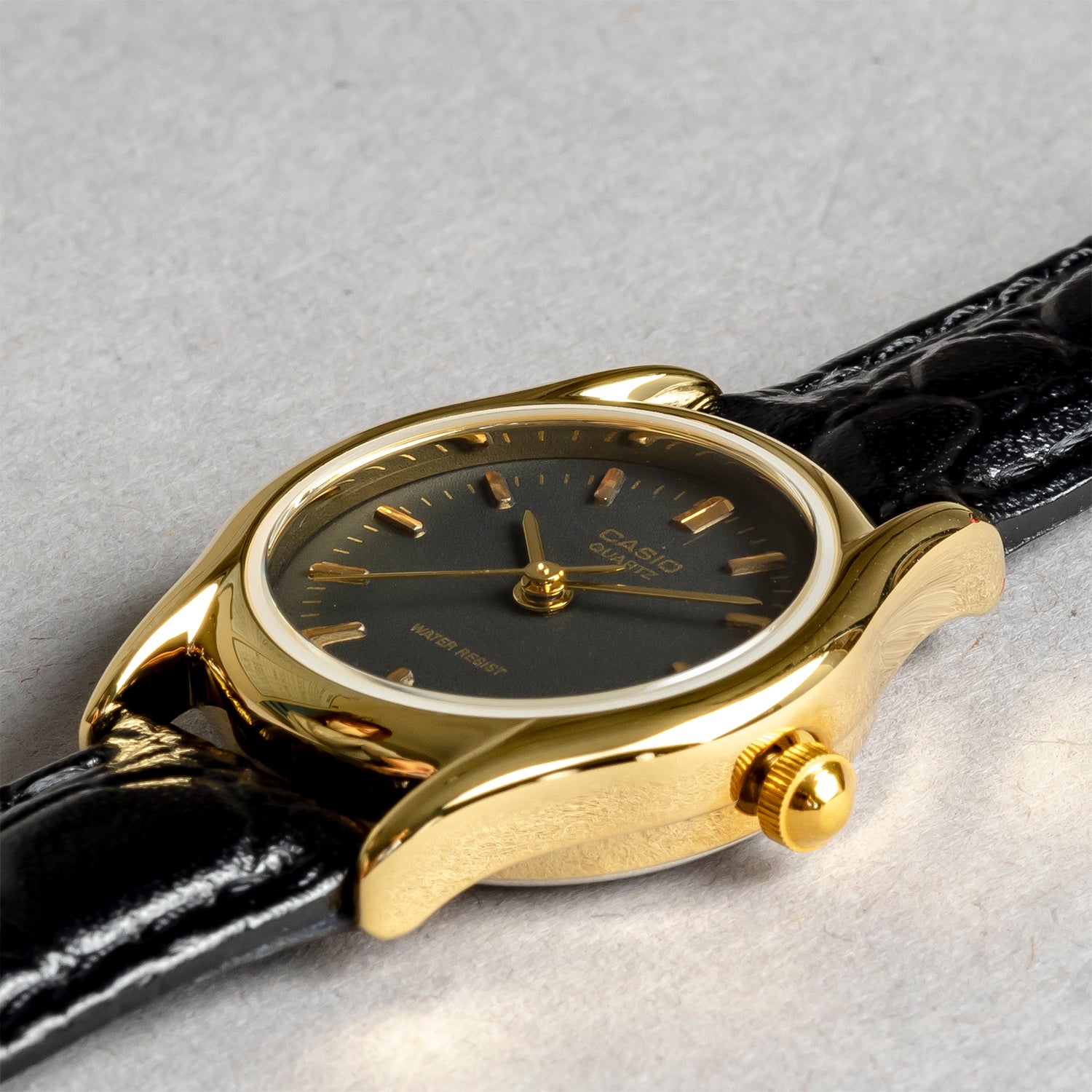 CASIO カシオ LTP-1094Q-1A ブラック ブラック文字盤 アナログ レディース 腕時計