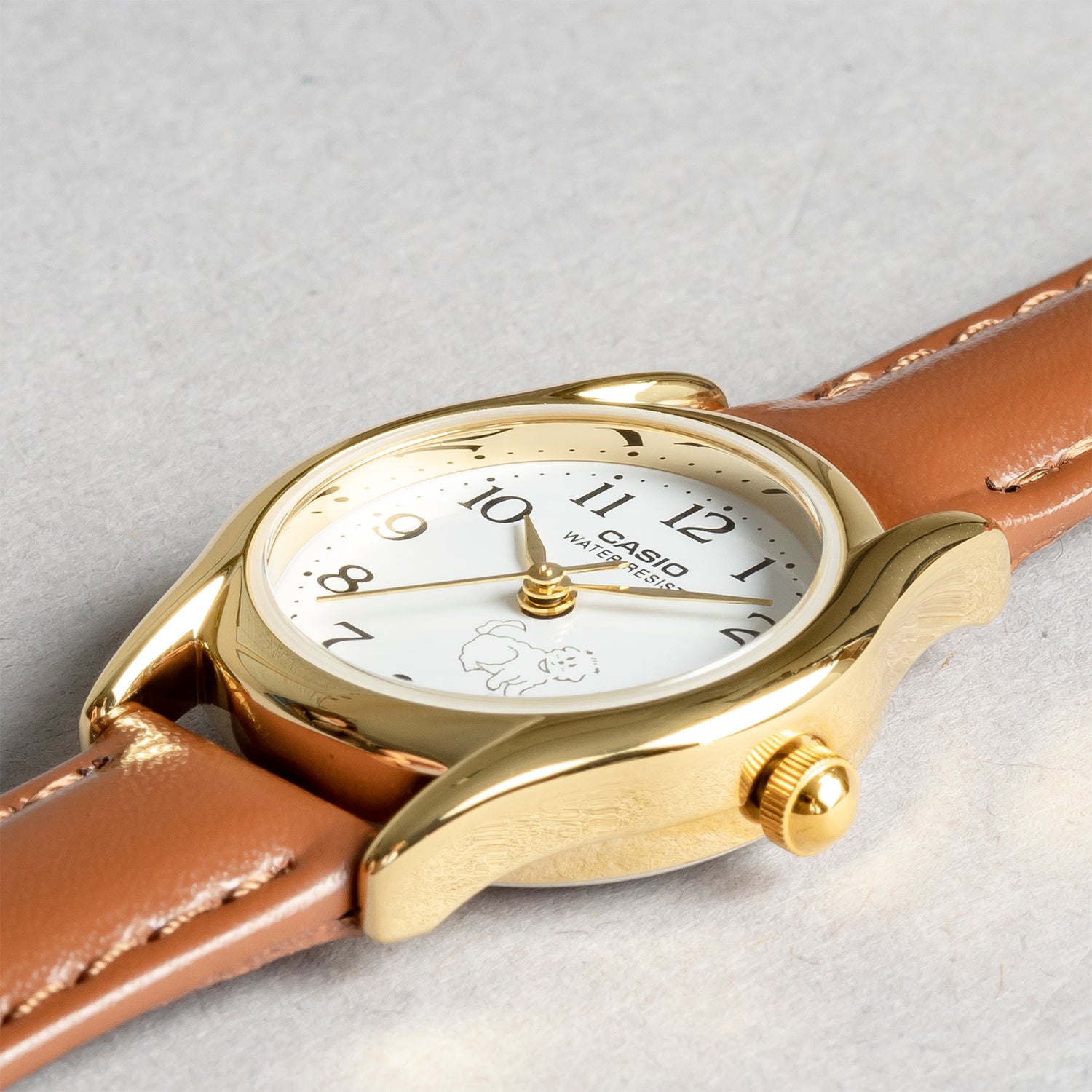CASIO カシオ LTP-1094Q-7B7 ブラウン ホワイト文字盤 アナログ レディース 腕時計