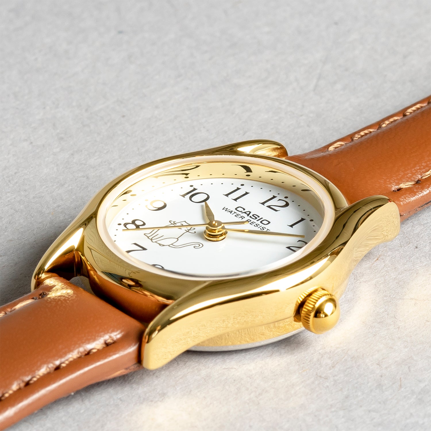 CASIO カシオ LTP-1094Q-7B8 ブラウン ホワイト文字盤 アナログ レディース 腕時計