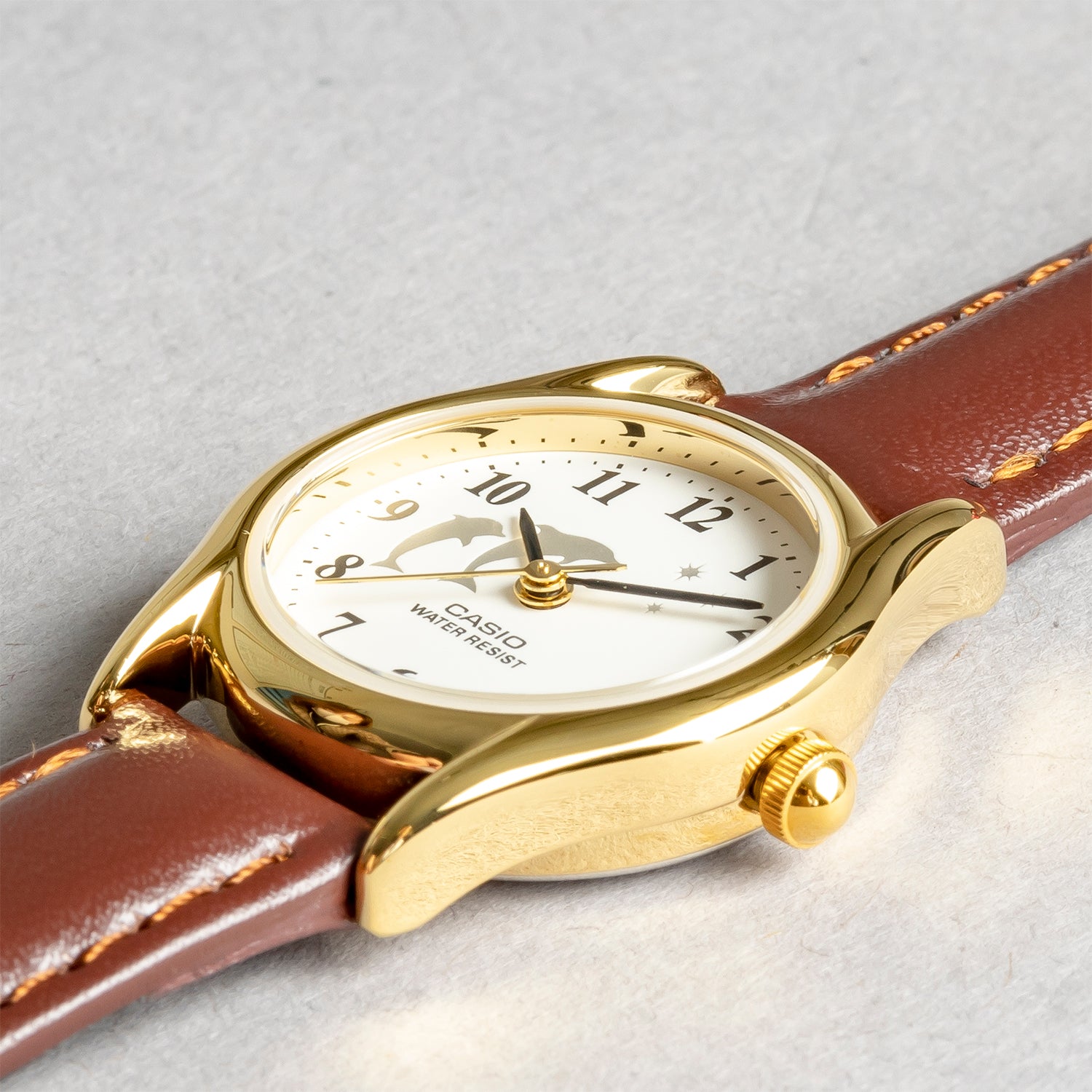 CASIO カシオ LTP-1094Q-7B9 ブラウン ホワイト文字盤 アナログ レディース 腕時計