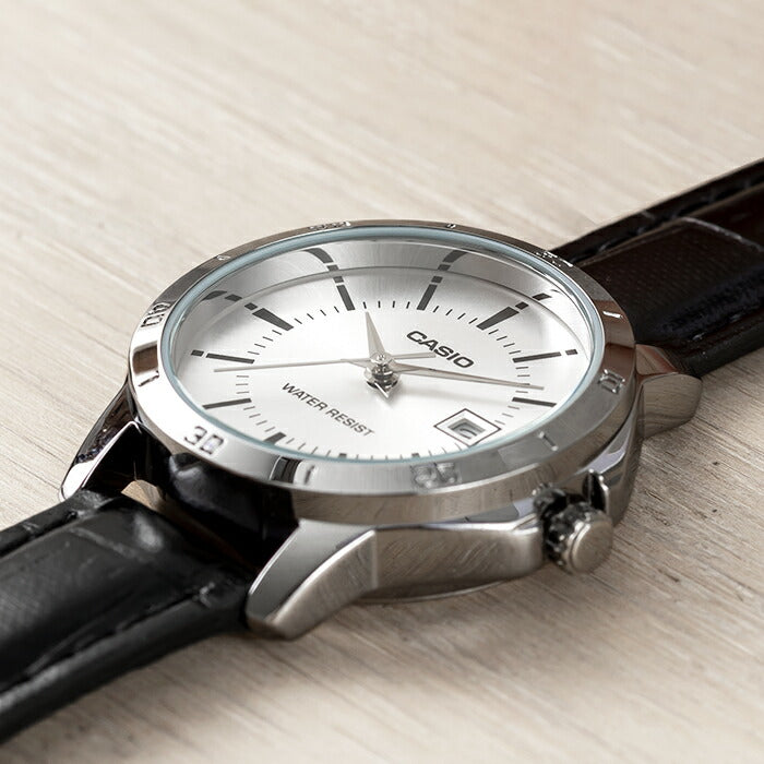 【10年保証】【日本未発売】CASIOSTANDARDカシオスタンダード腕時計時計ブランドレディースキッズ子供女の子チープカシオチプカシアナログ日付カレンダーブラック黒ネイビーシルバーレザー革ベルト海外モデルギフトプレゼント