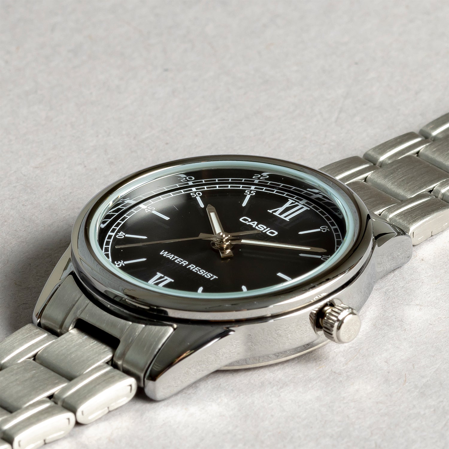 CASIO カシオ LTP-V005D-1B2 シルバー ブラック文字盤 アナログ レディース 腕時計