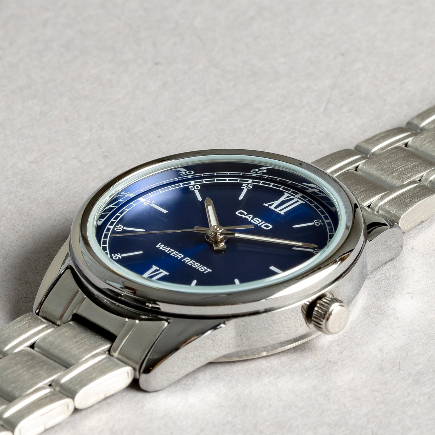 CASIO カシオ LTP-V005D-2B2 シルバー ブルー文字盤 アナログ レディース 腕時計