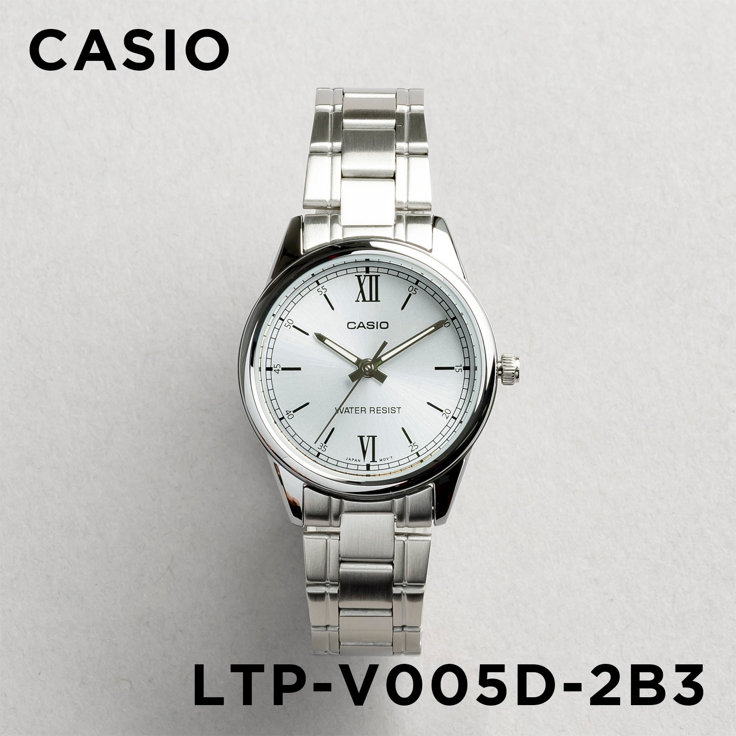 CASIO カシオ LTP-V005D-2B3 シルバー ブルー文字盤 アナログ レディース 腕時計