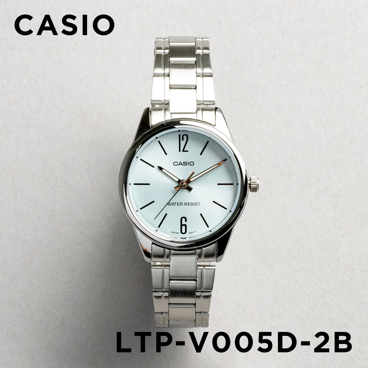 CASIO カシオ LTP-V005D-2B シルバー ブルー文字盤 アナログ レディース 腕時計