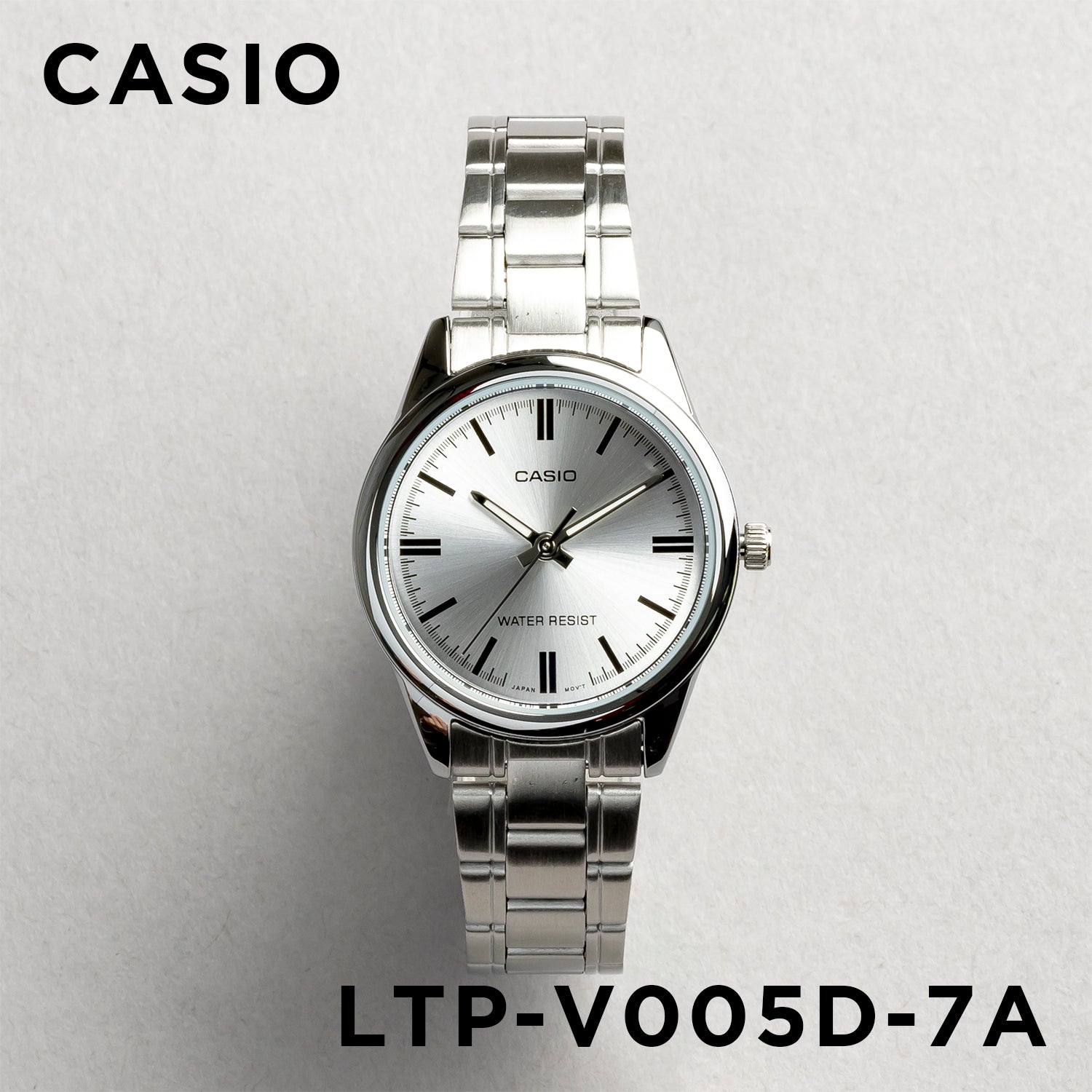 CASIO カシオ LTP-V005D-7A シルバー シルバー文字盤 アナログ レディース 腕時計