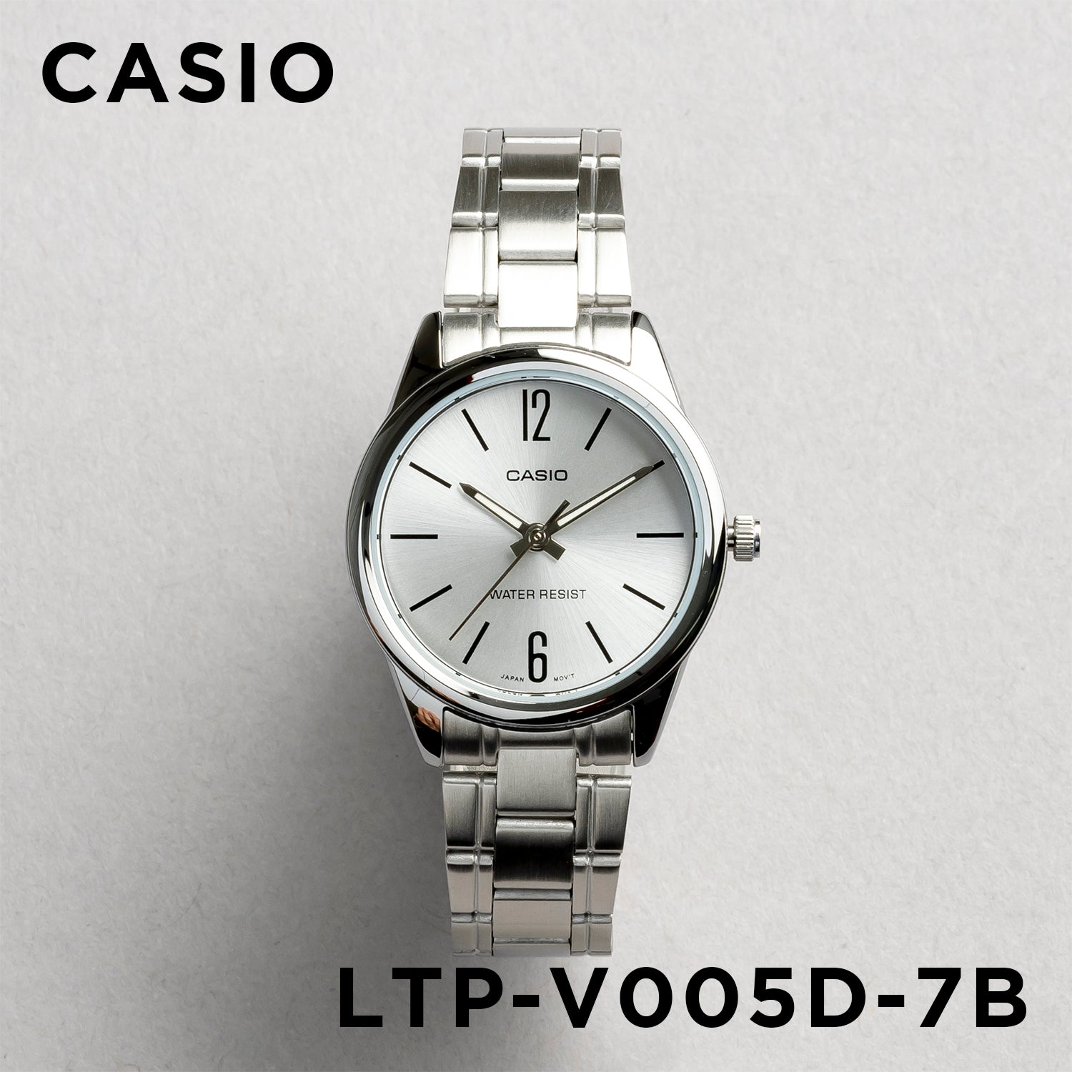 CASIO カシオ LTP-V005D-7B シルバー シルバー文字盤 アナログ レディース 腕時計