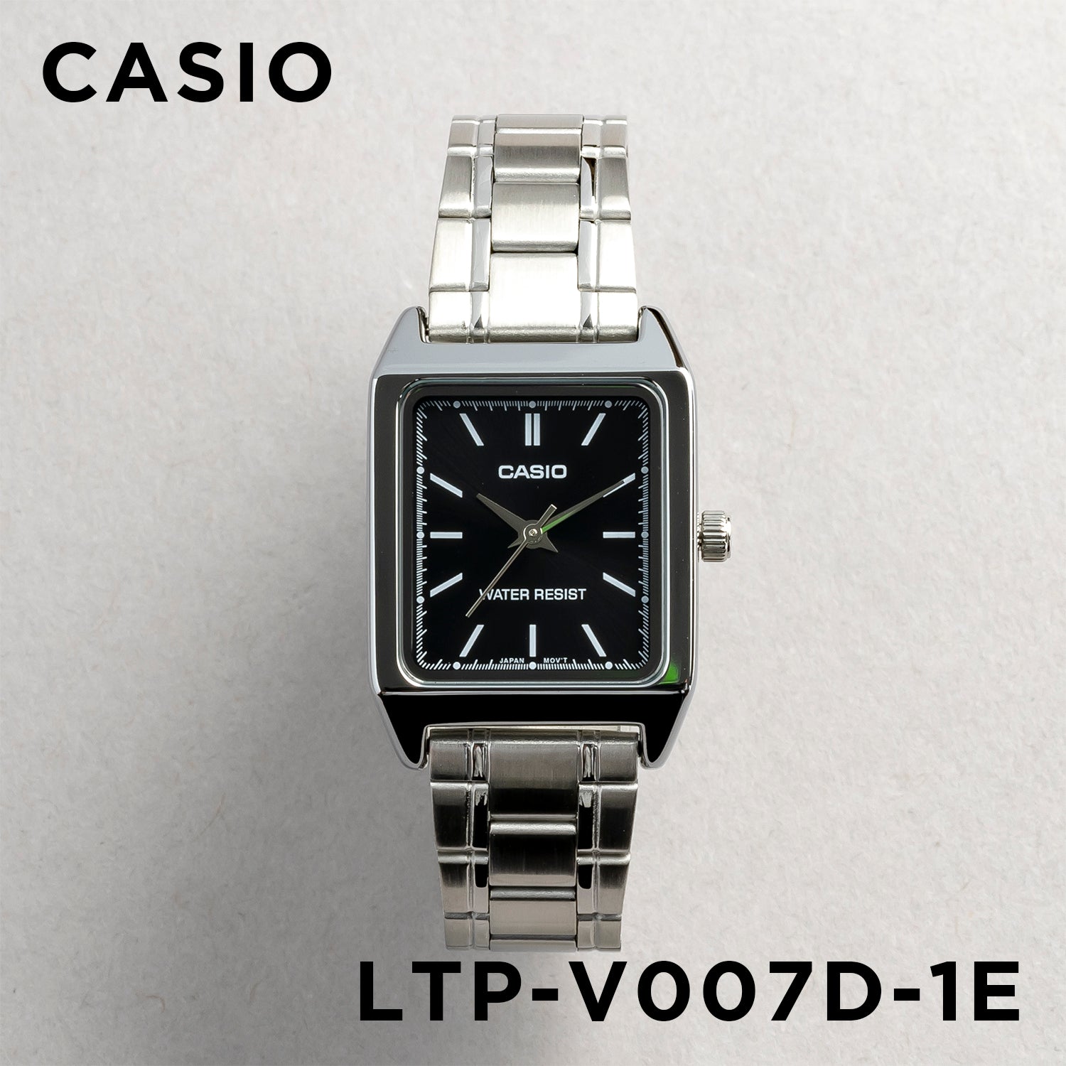 CASIO カシオ LTP-V007D-1E シルバー ブラック文字盤 アナログ レディース 腕時計