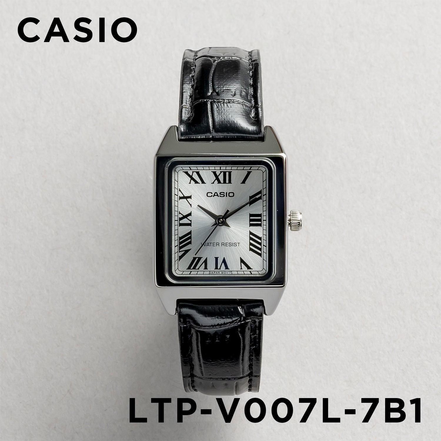 CASIO カシオ LTP-V007L-7B1 ブラック シルバー文字盤 アナログ レディース 腕時計