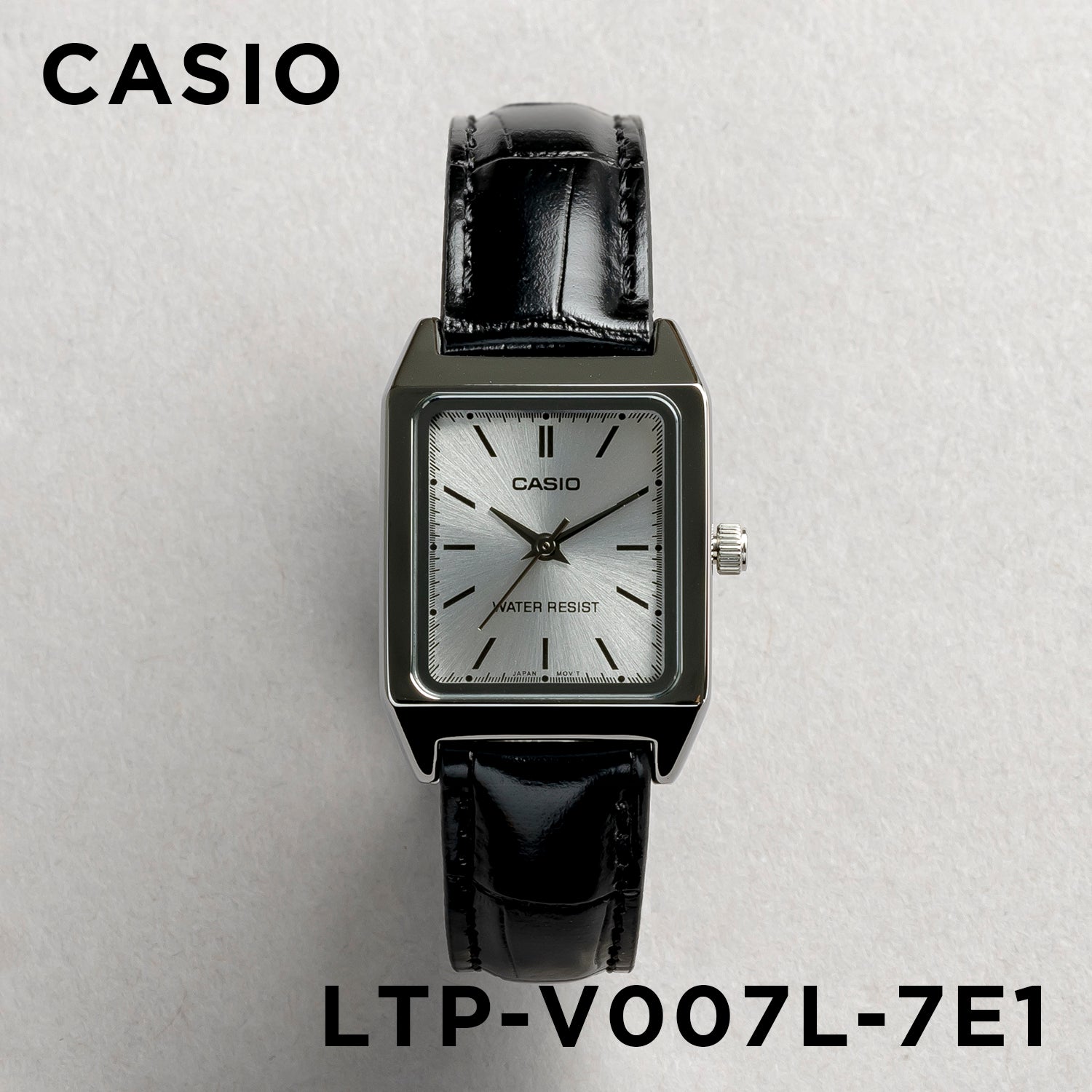 CASIO カシオ LTP-V007L-7E1 ブラック シルバー文字盤 アナログ レディース 腕時計