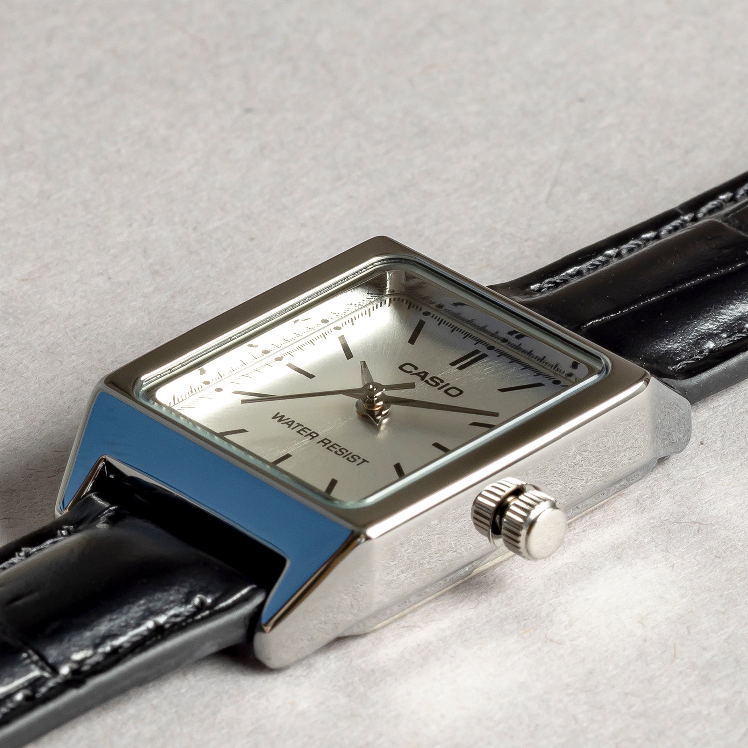 CASIO カシオ LTP-V007L-7E1 ブラック シルバー文字盤 アナログ レディース 腕時計