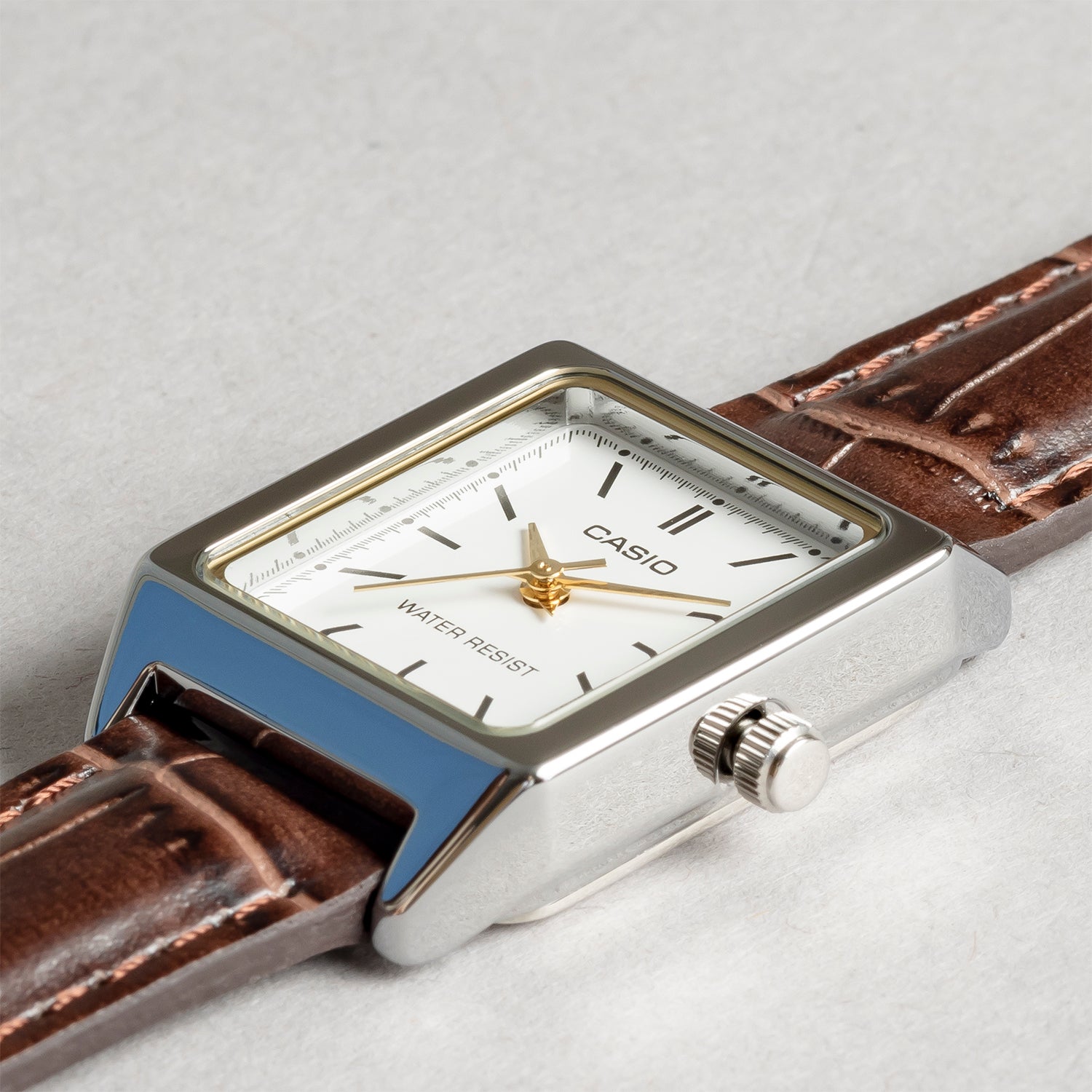 CASIO カシオ LTP-V007L-7E2 ブラウン ホワイト文字盤 アナログ レディース 腕時計