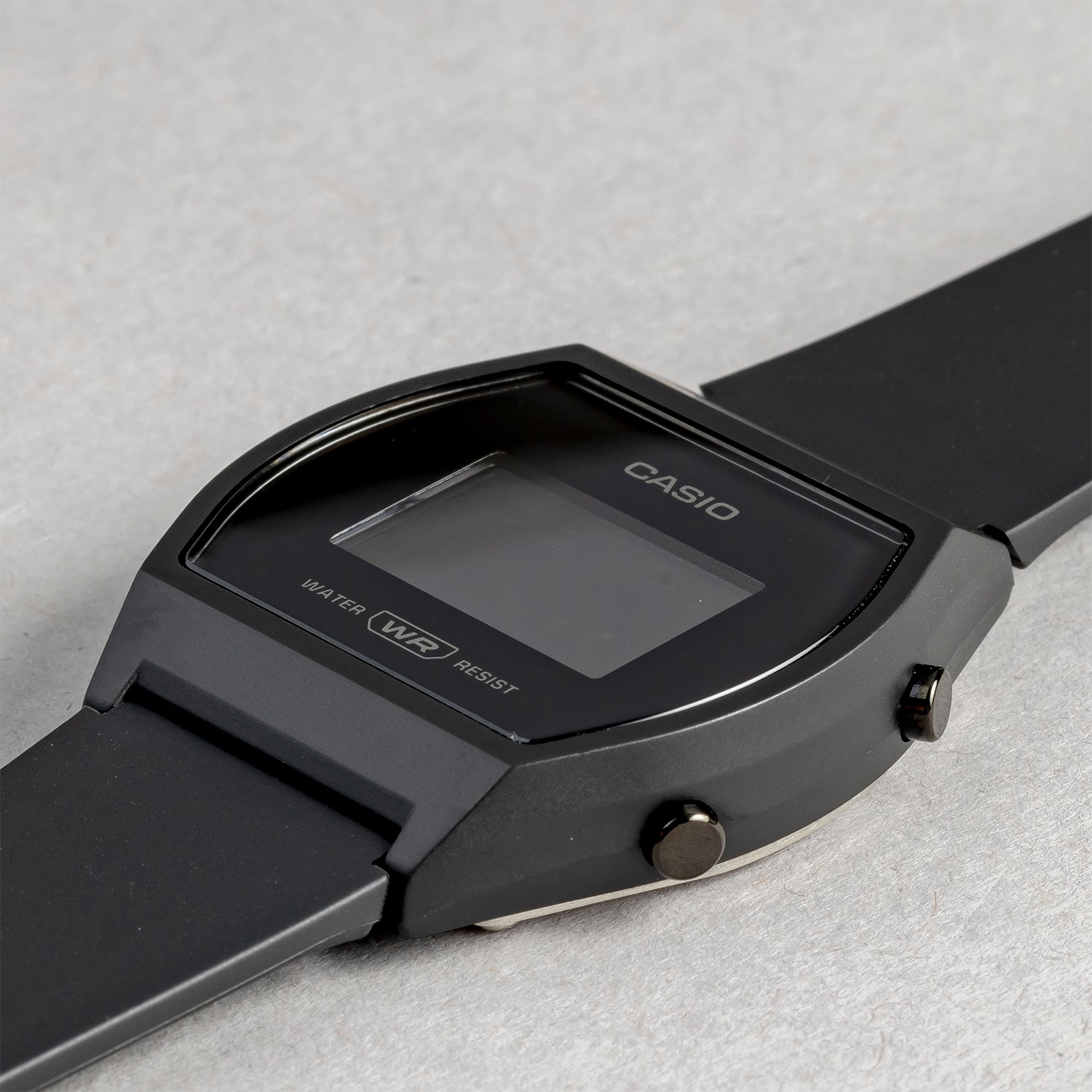 CASIO カシオ LW-204-1B ブラック ブラック文字盤 デジタル ユニセックス 腕時計 斜め