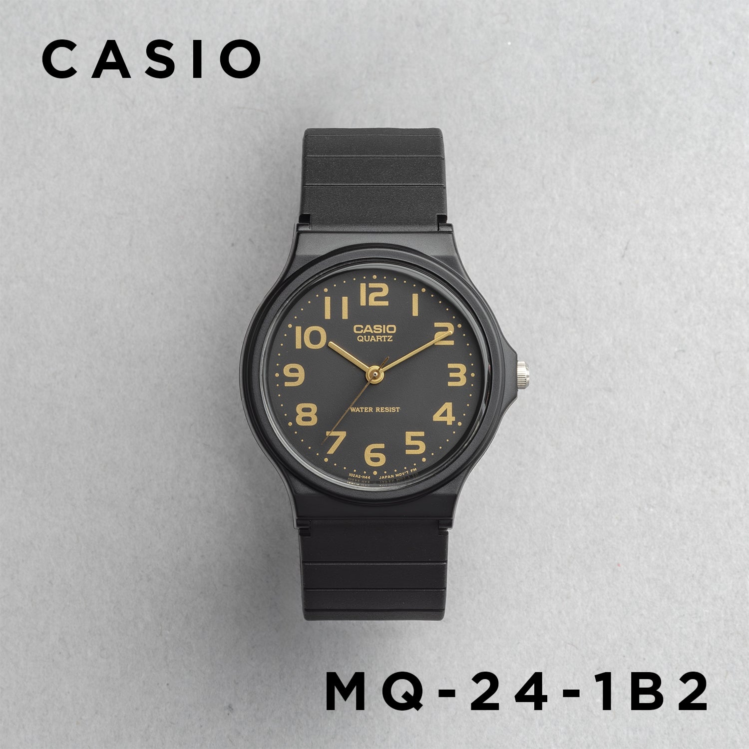 CASIO カシオ MQ-24-1B2 ブラック ブラック文字盤 アナログ メンズ 腕時計 正面