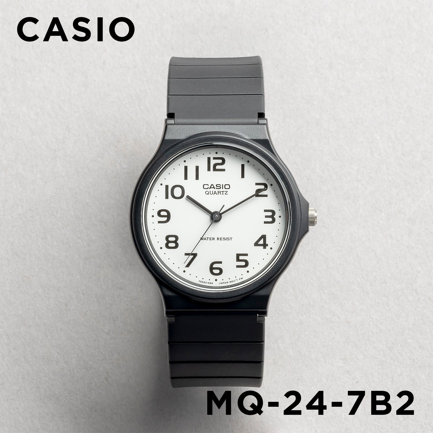 CASIO カシオ MQ-24-7B2 ブラック ホワイト文字盤 アナログ メンズ 腕時計