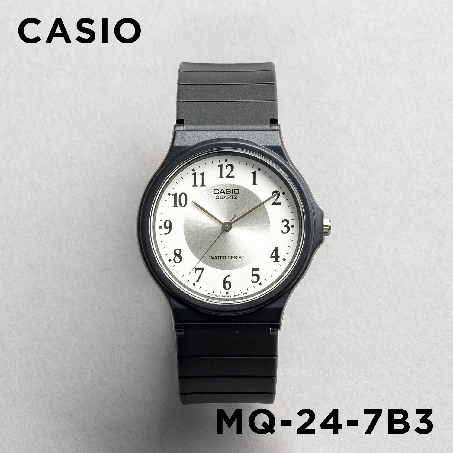 CASIO カシオ MQ-24-7B3 ブラック ホワイト文字盤 アナログ メンズ 腕時計