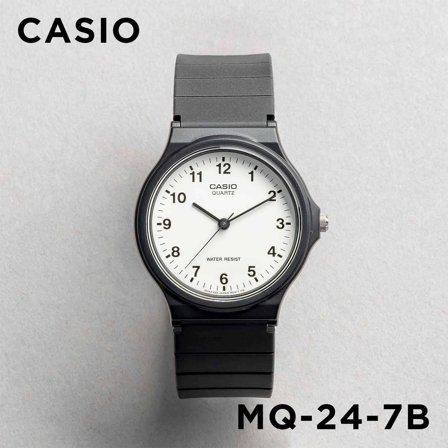 CASIO カシオ MQ-24-7B ブラック ホワイト文字盤 アナログ メンズ 腕時計