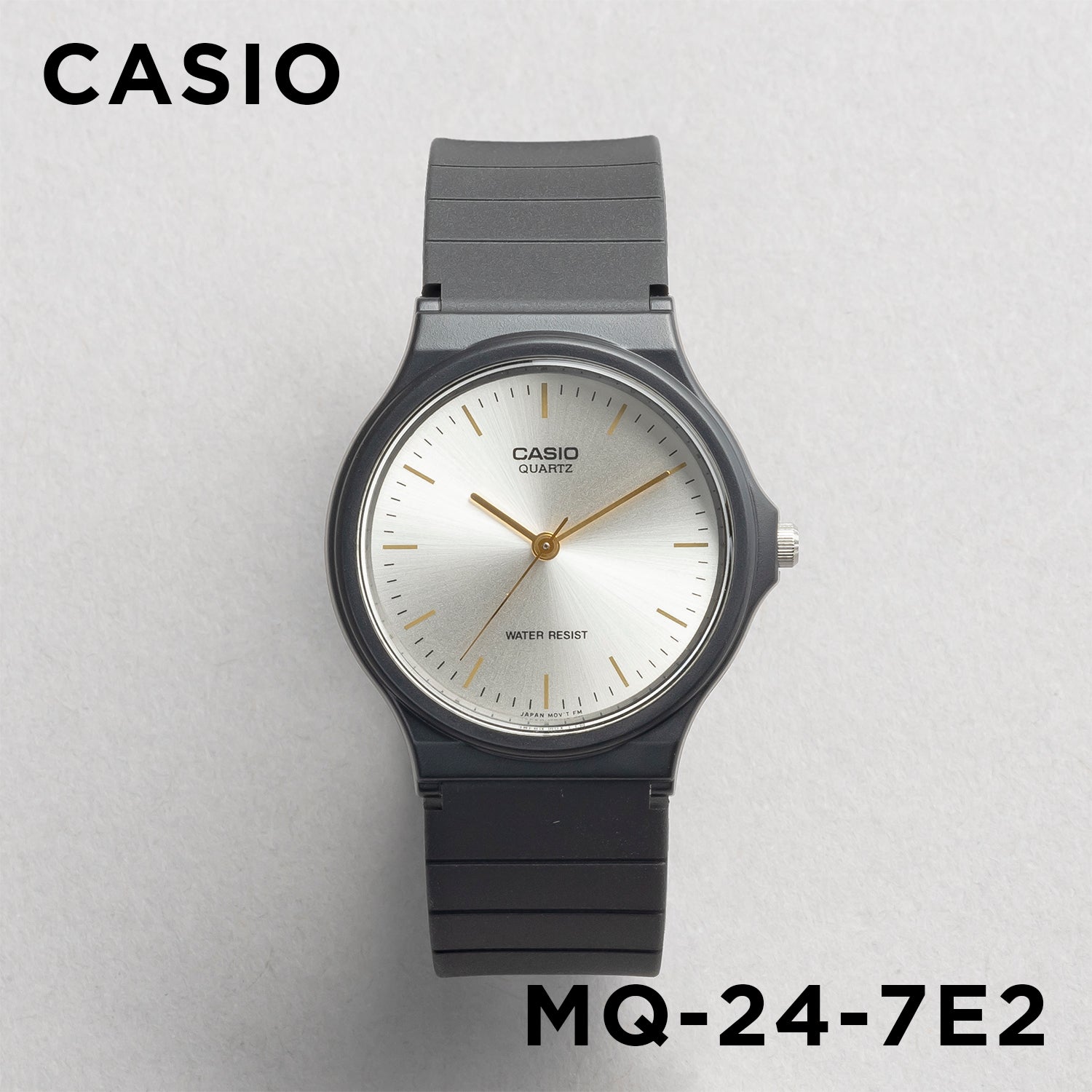 CASIO カシオ MQ-24-7E2 ブラック シルバー文字盤 アナログ メンズ 腕時計