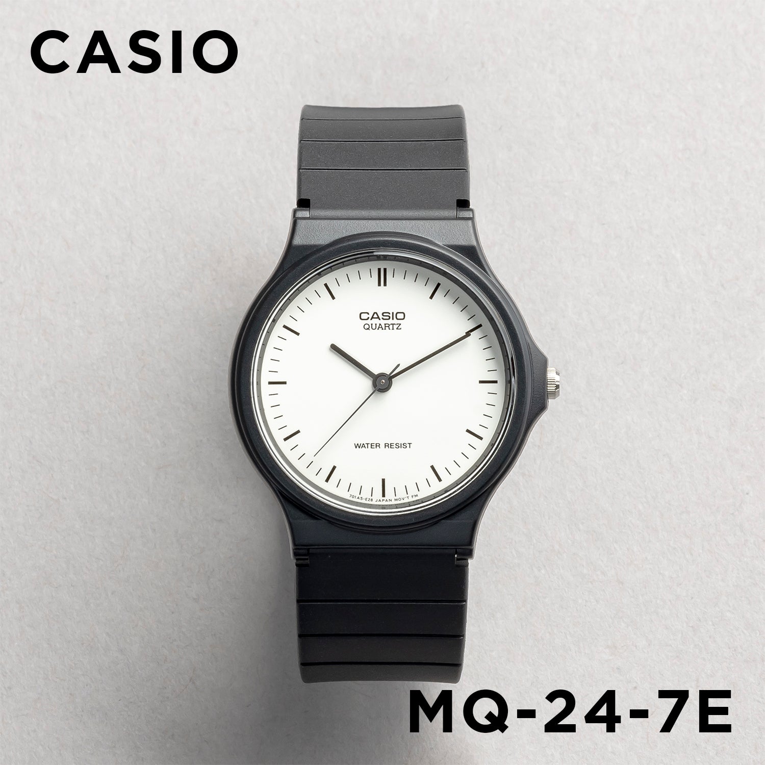 CASIO カシオ MQ-24-7E ブラック ホワイト文字盤 アナログ メンズ 腕時計