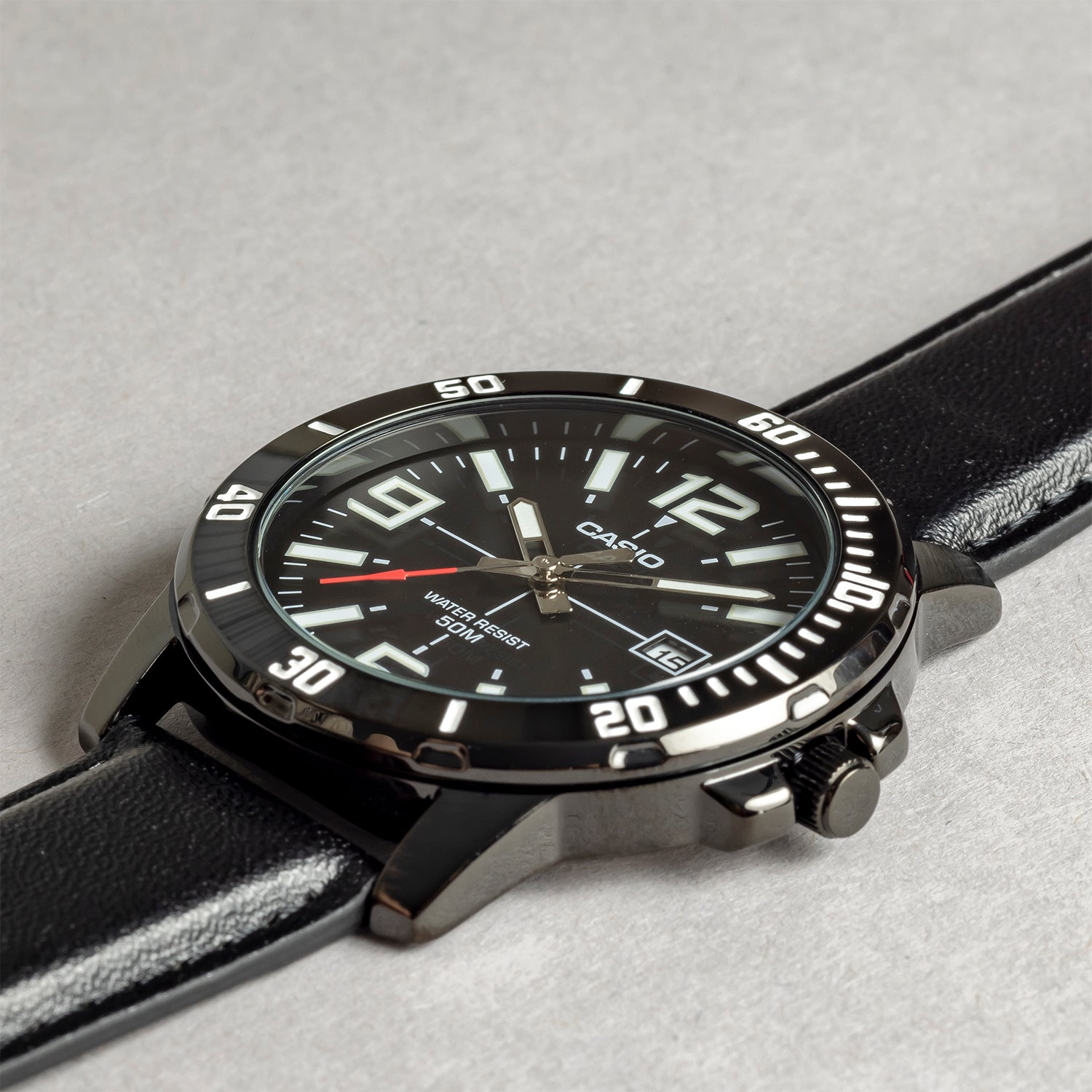 CASIO カシオ MTP-VD01BL-1B ブラック ブラック文字盤 アナログ メンズ 腕時計