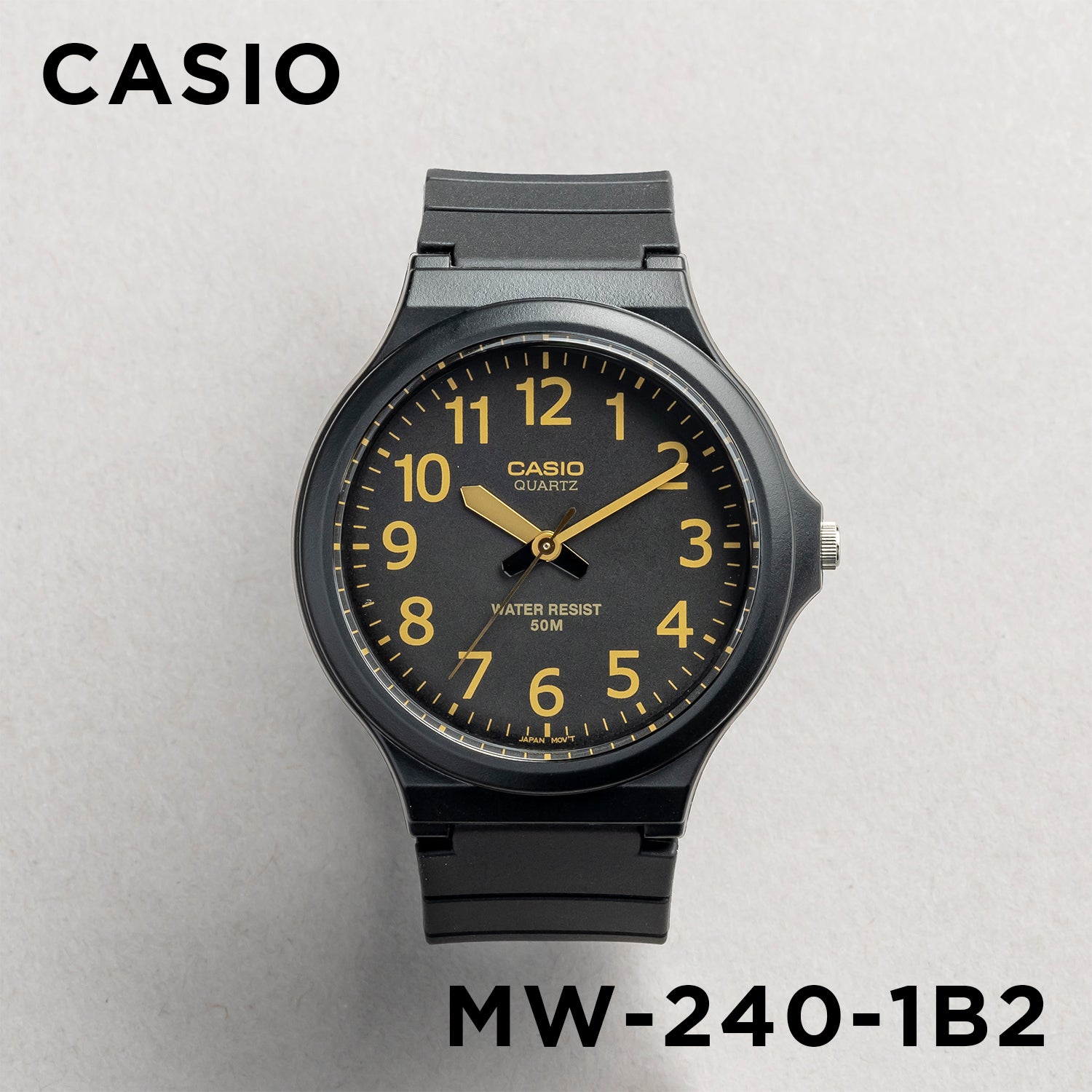 CASIO カシオ MW-240-1B2 ブラック ブラック文字盤 アナログ メンズ 腕時計