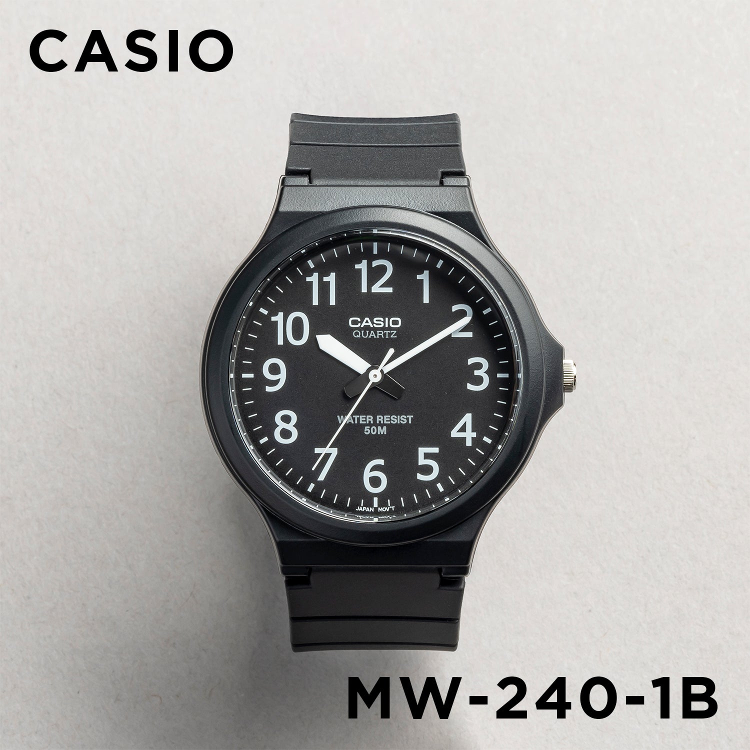 CASIO カシオ MW-240-1B ブラック ブラック文字盤 アナログ メンズ 腕時計