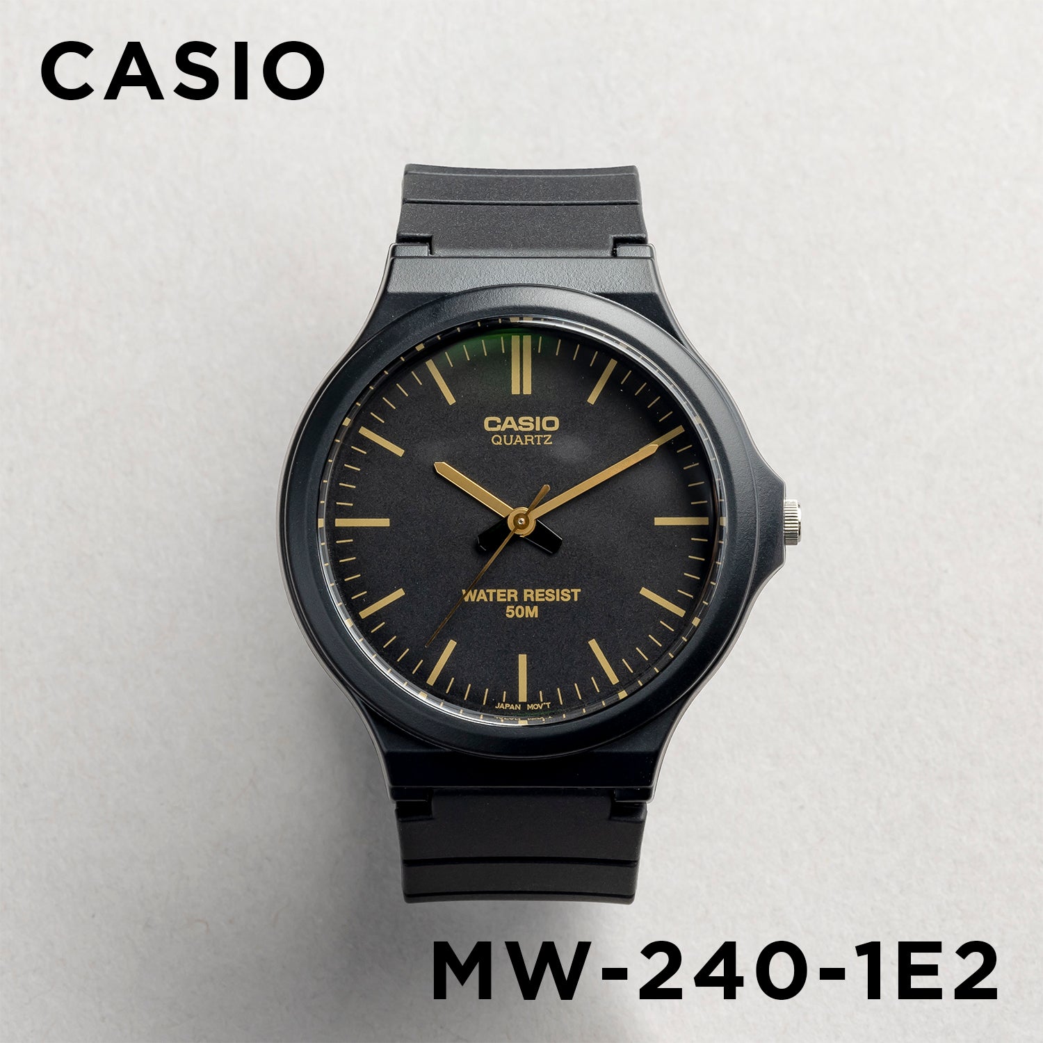 CASIO カシオ MW-240-1E2 ブラック ブラック文字盤 アナログ メンズ 腕時計