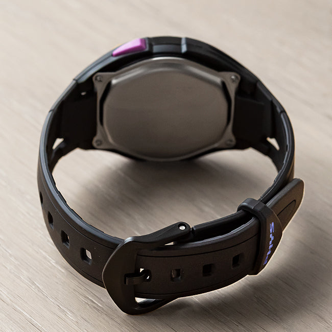 CASIO カシオ STR-300-1C ブラック パープル文字盤 デジタル レディース 腕時計 ベルト