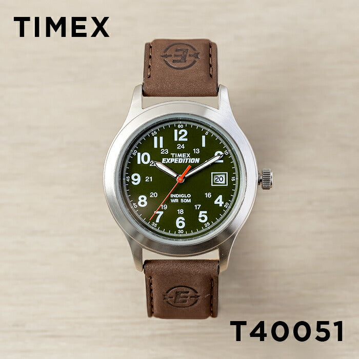 【日本未発売】TIMEXEXPEDITIONタイメックスエクスペディションメタルフィールド39MMT40051腕時計時計ブランドメンズレディースミリタリーアナログシルバーカーキレザー革ベルト海外モデルギフトプレゼント