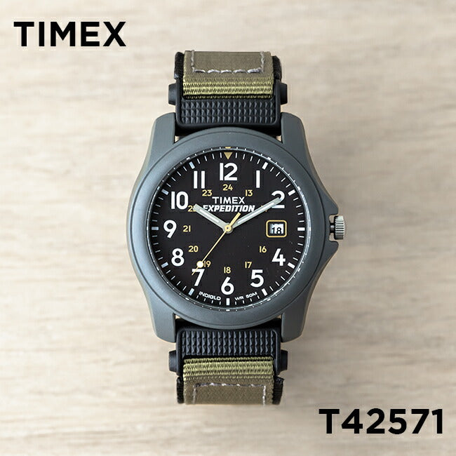 TIMEXEXPEDITIONタイメックスエクスペディションキャンパー39MMT42571腕時計時計ブランドメンズレディースミリタリーアナロググレーブラック黒ナイロンベルトギフトプレゼント