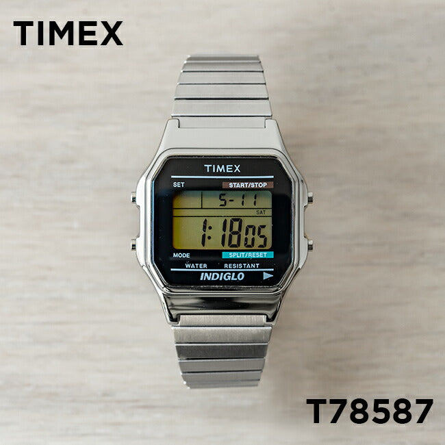 TIMEXCLASSICタイメックスクラシックデジタルT78587腕時計時計ブランドメンズレディースシルバーブラック黒ギフトプレゼント