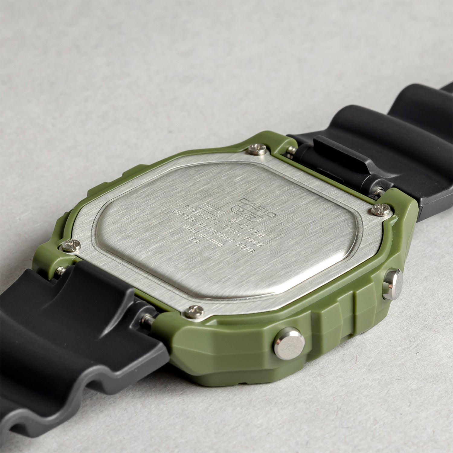 CASIO カシオ W-218H-3A ブラック ブラック文字盤 デジタル ユニセックス 腕時計 ケースバック