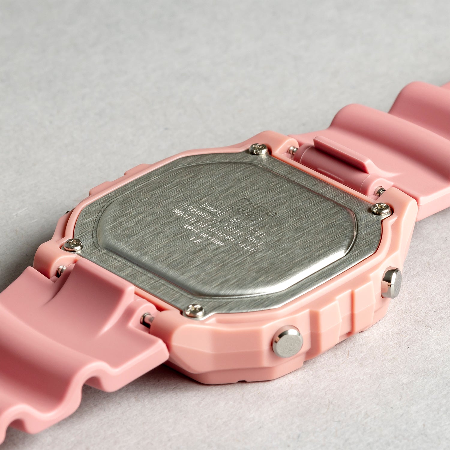 CASIO カシオ W-218HC-4A ピンク ホワイト文字盤 デジタル ユニセックス 腕時計 ケースバック