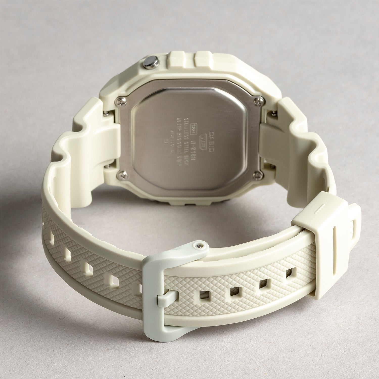 CASIO カシオ W-218HC-8A ベージュ ホワイト文字盤 デジタル ユニセックス 腕時計 ベルト