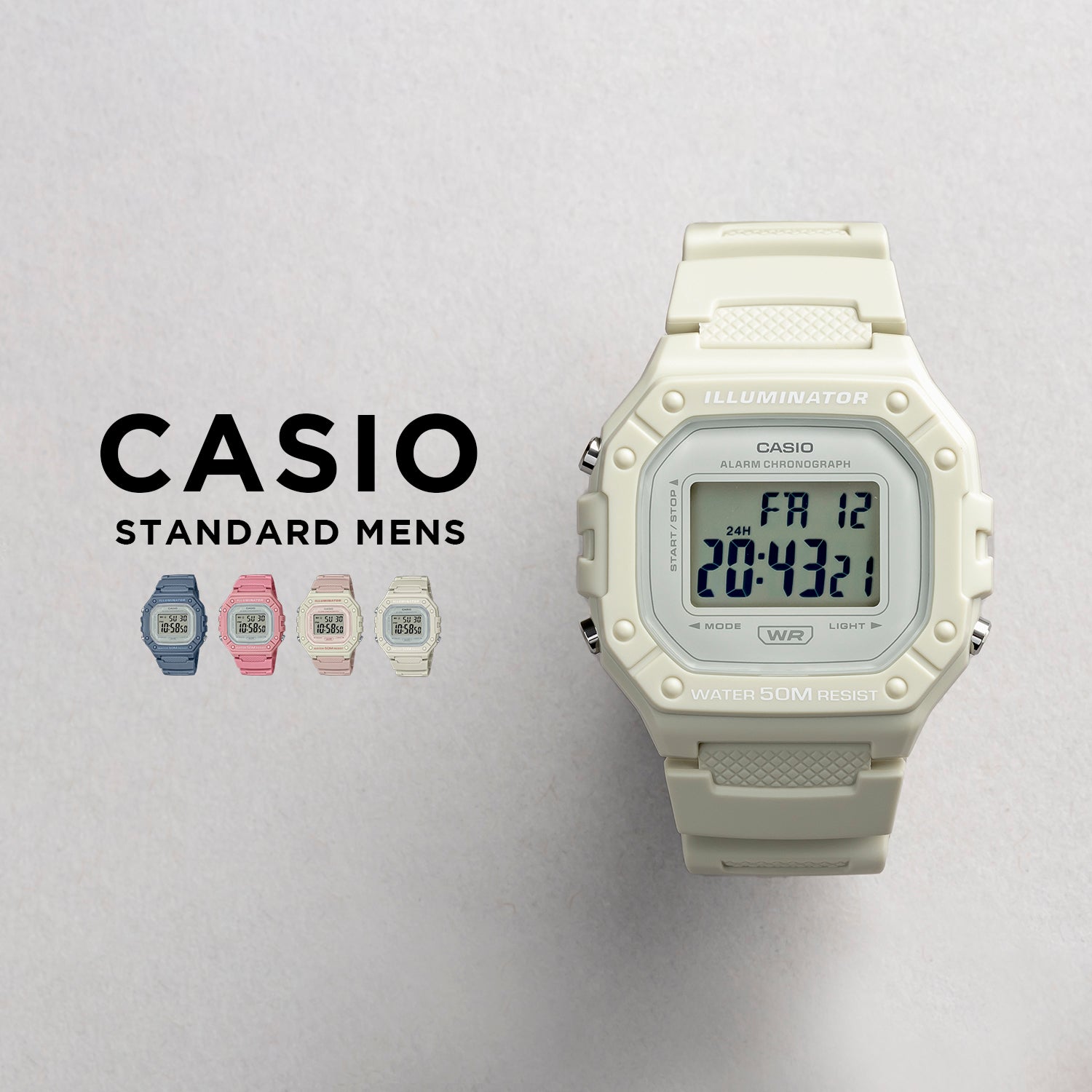 CASIO カシオ W-218HC デジタル ユニセックス 腕時計