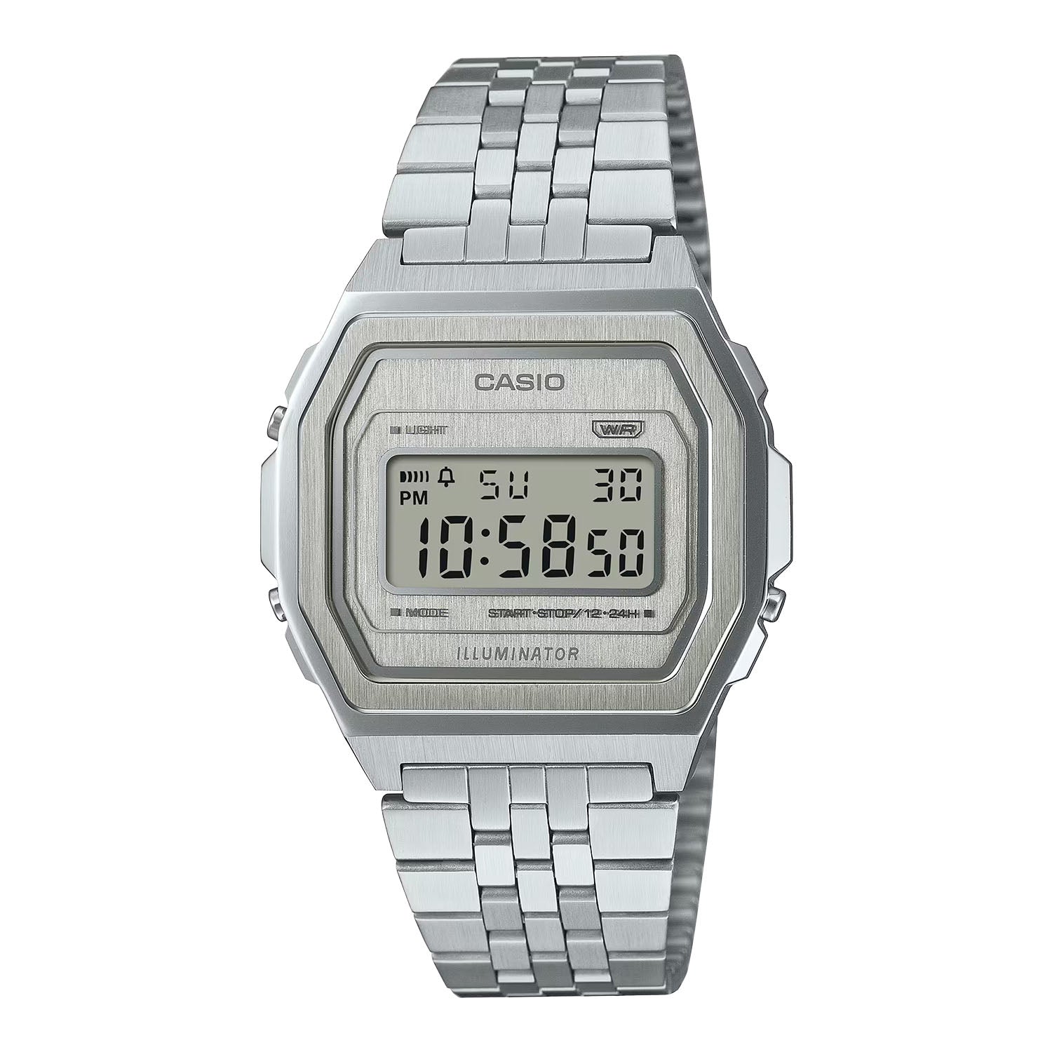 CASIO カシオ A1000A-7 シルバー シルバー文字盤 デジタル メンズ 腕時計