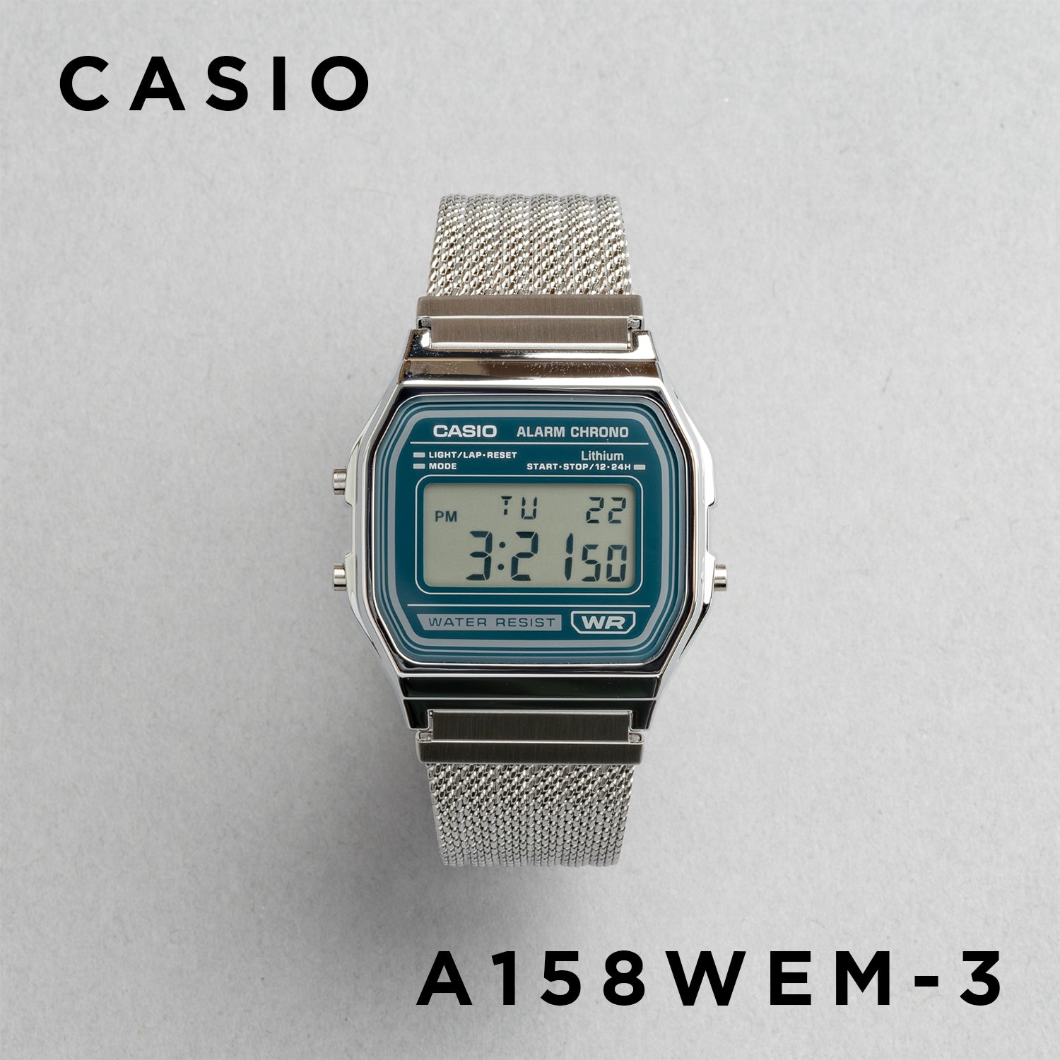 CASIO カシオ A158WEM メンズ 腕時計 日常生活用防水 10年保証