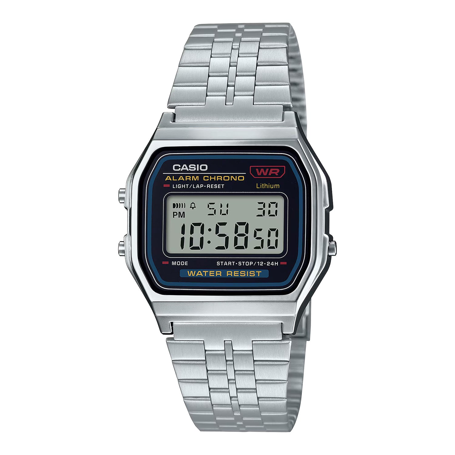 CASIO カシオ A159W-N1 シルバー ブラック文字盤 デジタル メンズ 腕時計 