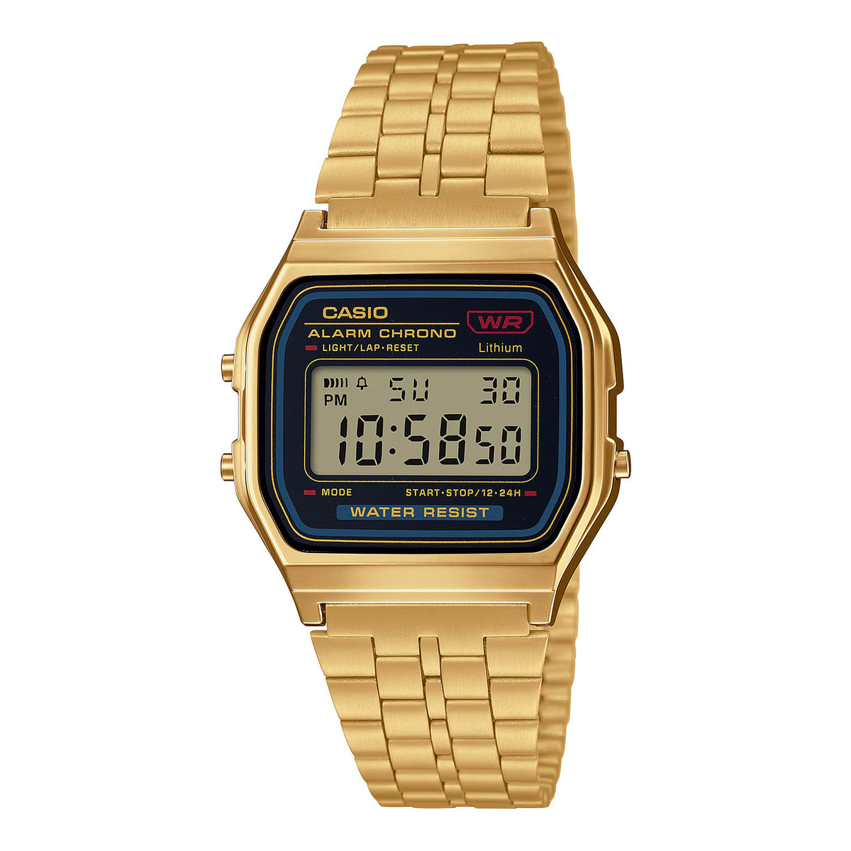 CASIO カシオ A159WGEA-1 ゴールド ブラック文字盤 デジタル メンズ 腕時計