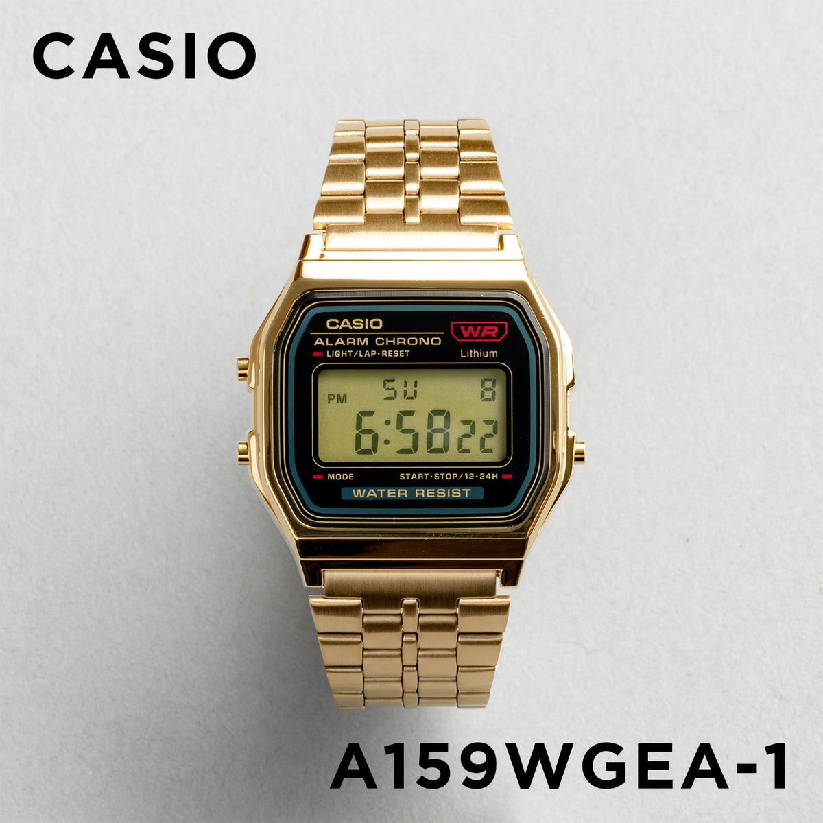 CASIO カシオ A159WGEA-1 メンズ 腕時計 日常生活用防水 10年保証