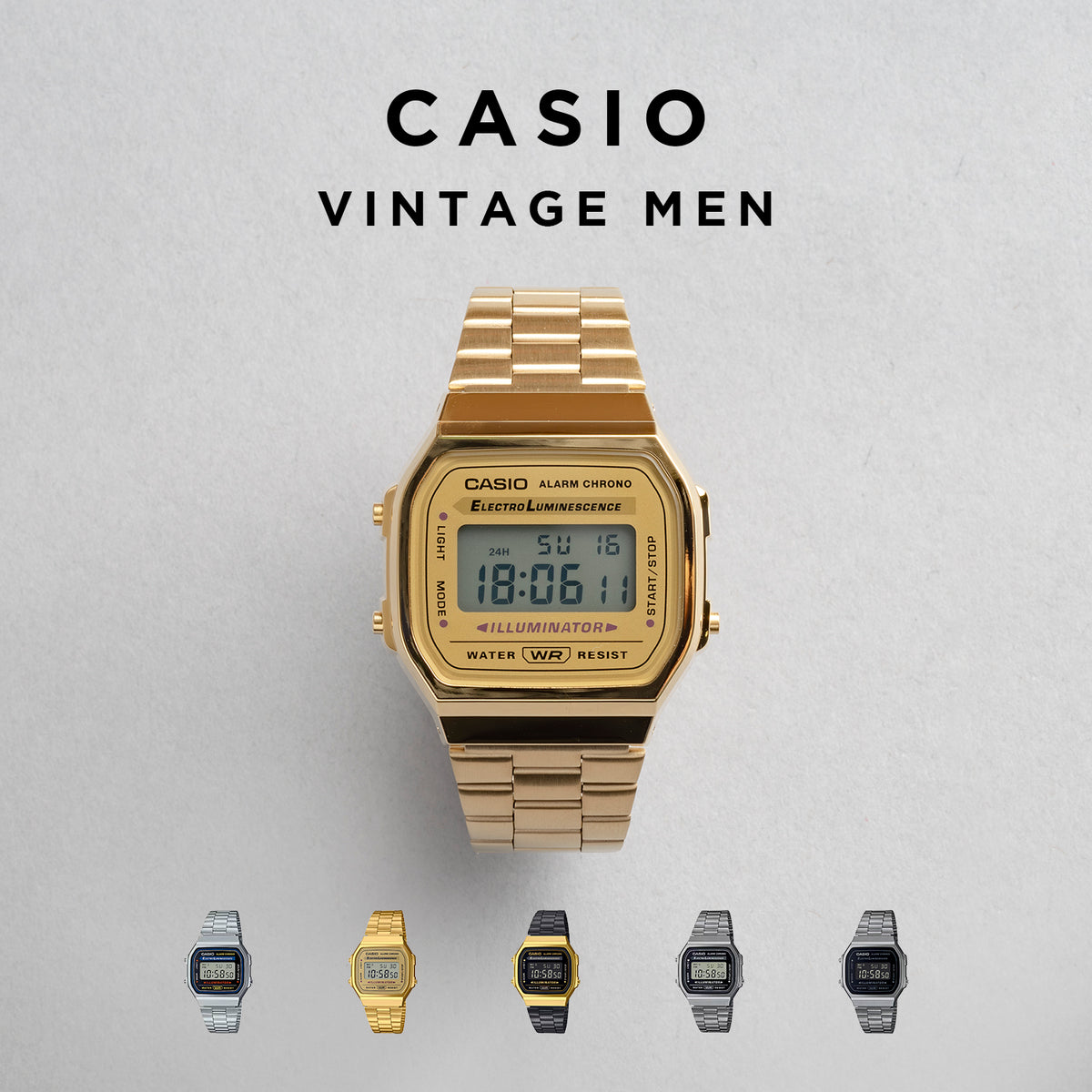 CASIO カシオ A168W メンズ 腕時計 日常生活用防水 10年保証